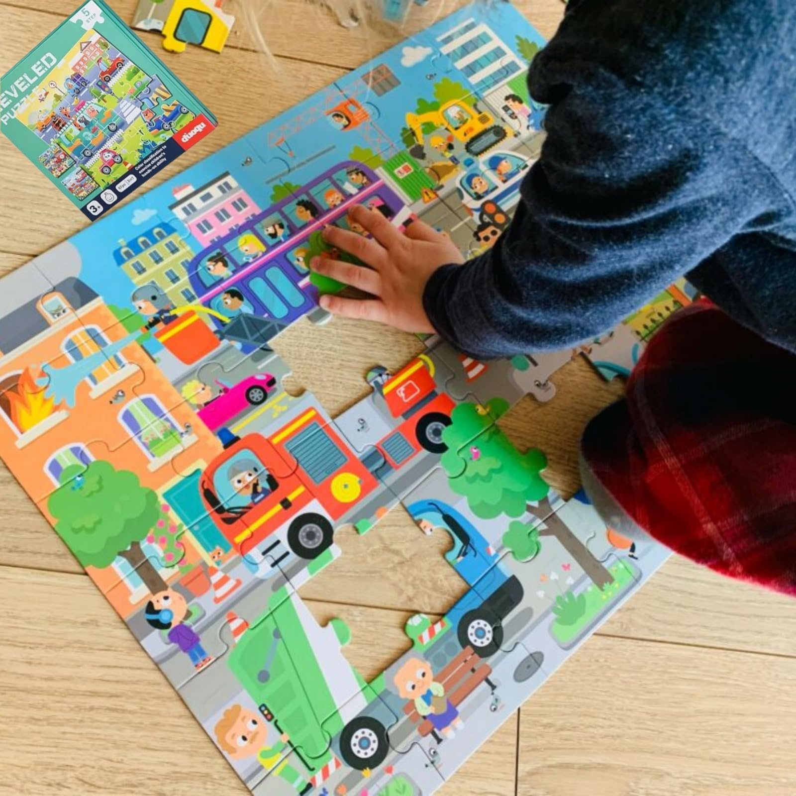 Магнитный пазл Traffic 3-в-1 25-30-42 детали, фото №5