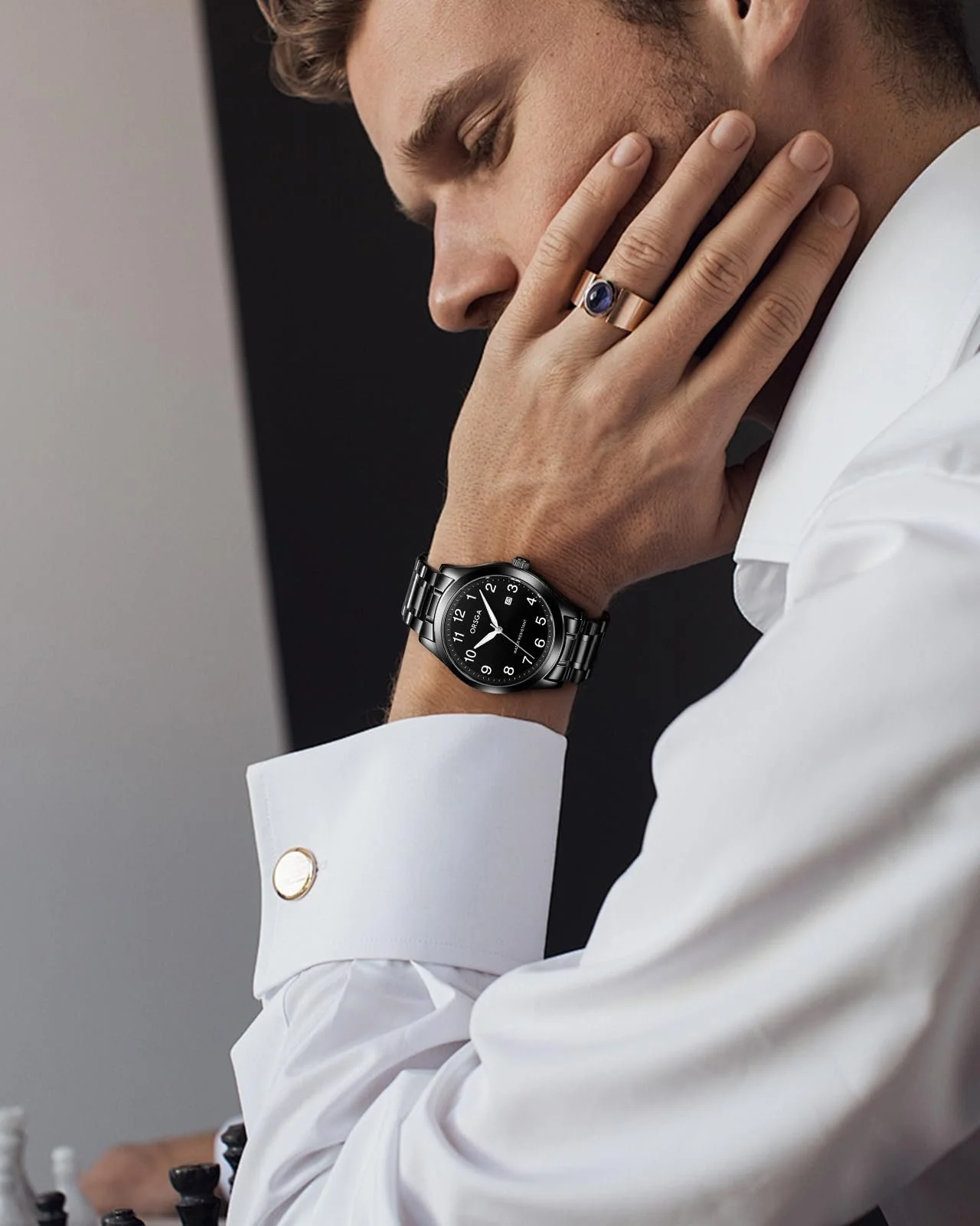 Годинник CIVO Аналоговий Чоловічий Кварцовий Сталь Шкіра Водонепроникний Дата Люмінесцентний, фото №4