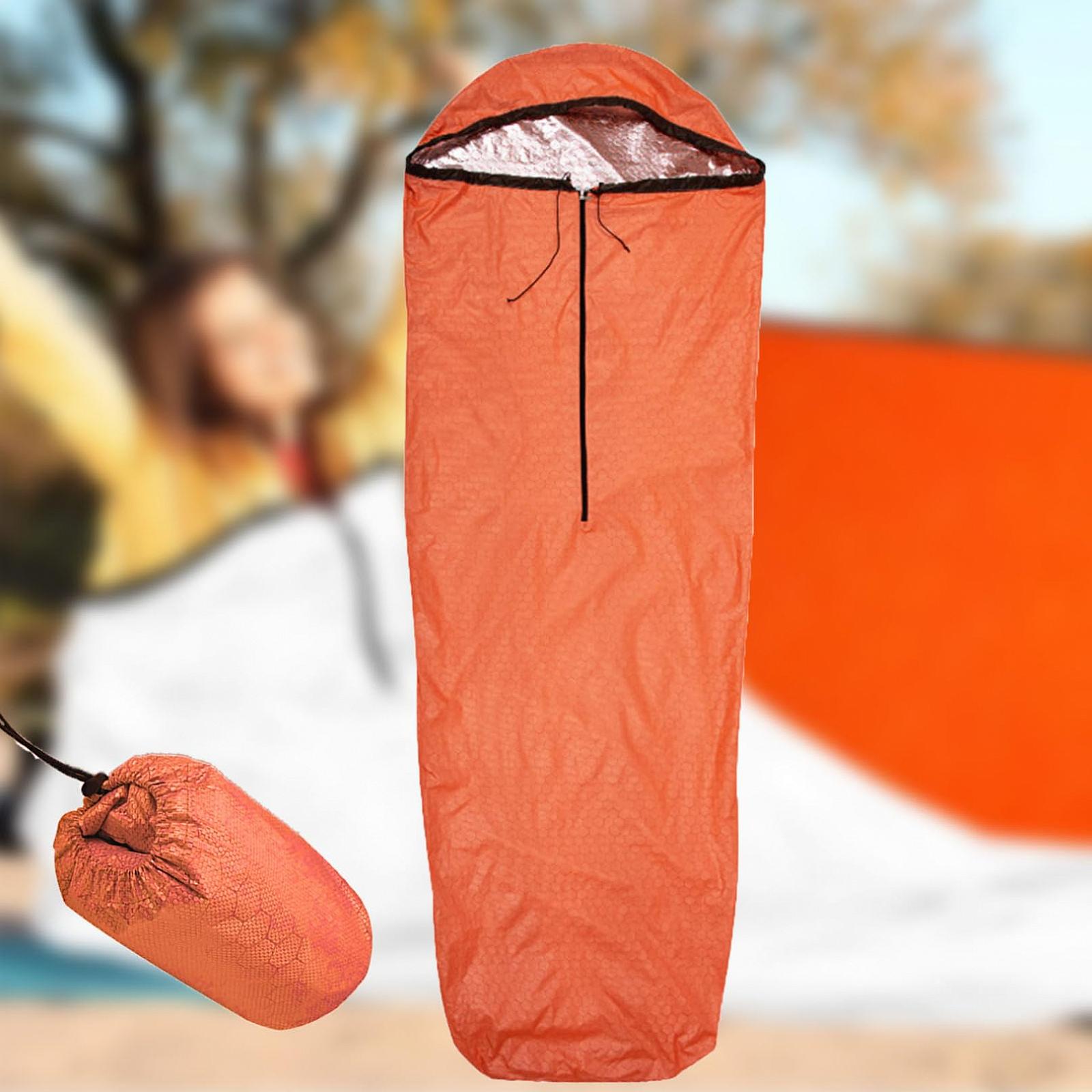 Спальный мешок Survival Notfallschlafsack легкий рюкзак-спальный мешок водонепроницаемый Biwy-Sack многоразовые аварийные спальные мешки для выживания портативный выживательный спальный мешок для улицы оранжевый, фото №3