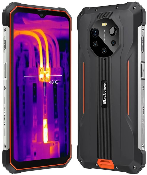 Смартфон 6.58" Blackview BL8800 Pro 8/128Gb 5G 2-SIM NFC 50/16Мп 8 ядер Android 11 Orange, фото №1