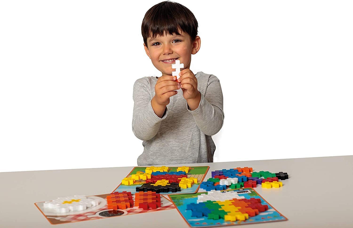 Игрушка-конструктор Plus-Plus Basic Складной пазл, Шаблон головоломки, Набор строительных блоков 60 деталей, фото №2