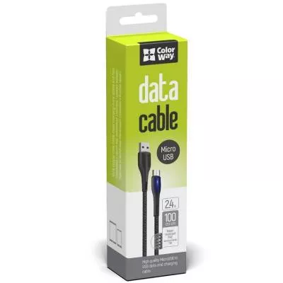 Дата кабель ColorWay USB 2.0 AM to Micro 5P 1.0m led black (CW-CBUM034-BK), фото №5