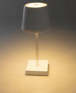 Настольная лампа ChiliTec LED Dimmable 26 cm Touch Switch 3 x AA 3000 K Белая synthetic.ua - Фото 1