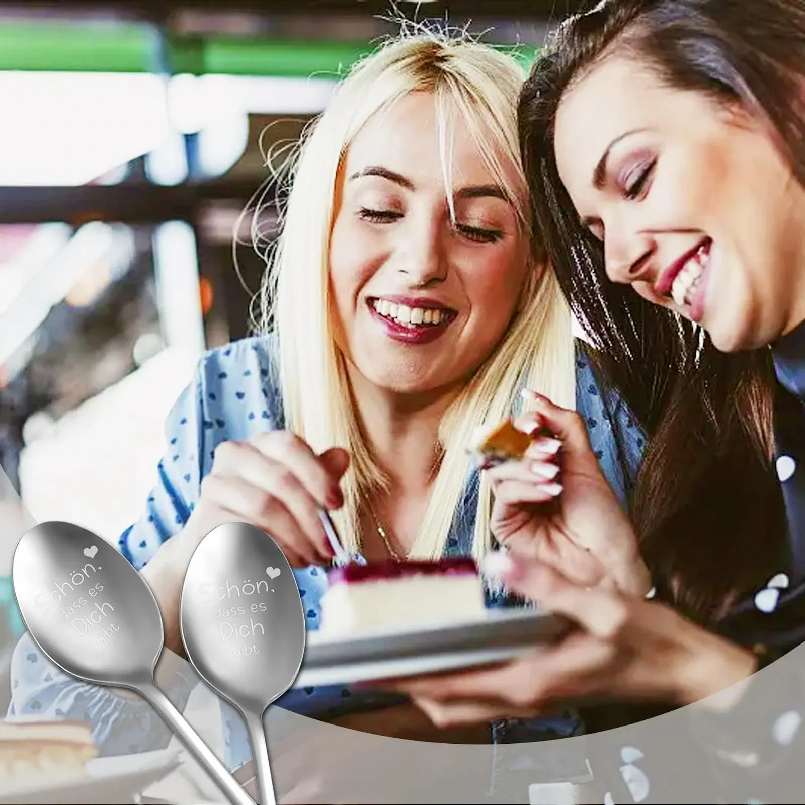 Кофейная ложка с гравировкой "Sch"n, Dass Es Dich Gibt, подарок на День святого Валентина, персонализированный подарок, нержавеющая сталь, фото №3 Кофейная ложка с гравировкой "Sch"n, Dass Es Dich Gibt, подарок на День святого Валентина, персонализированный подарок, нержавеющая сталь, фото №3