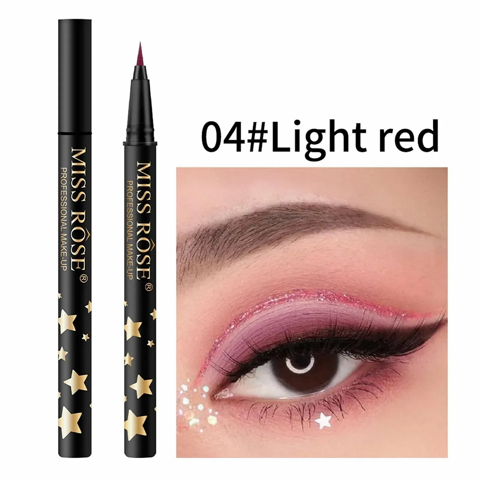 Жидкая Подводка для глаз с блестками Fowybe, фото №5