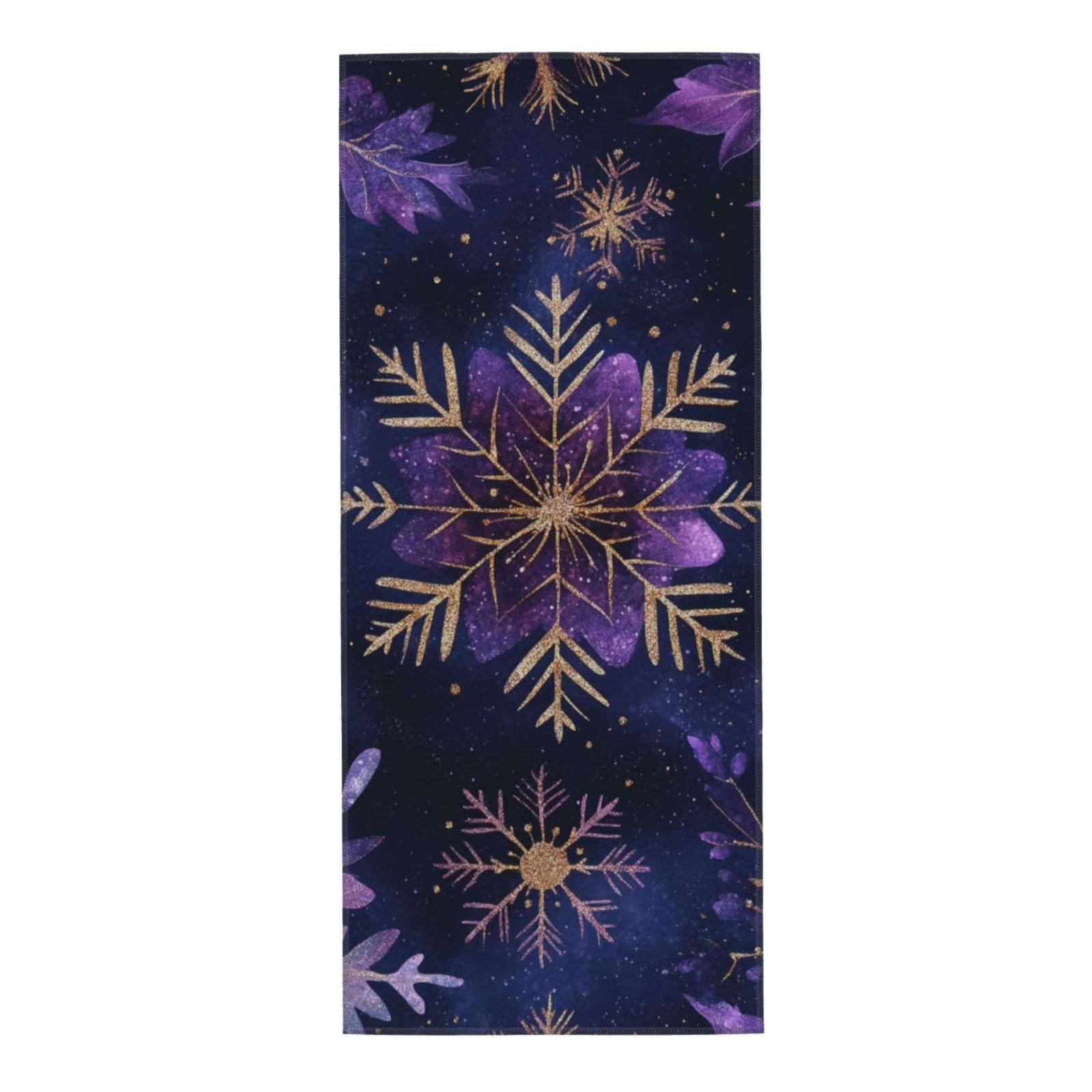 Рушник Snowflake Print 30 x 70 см мікрофібра м'який абсорбуючий, фото №1