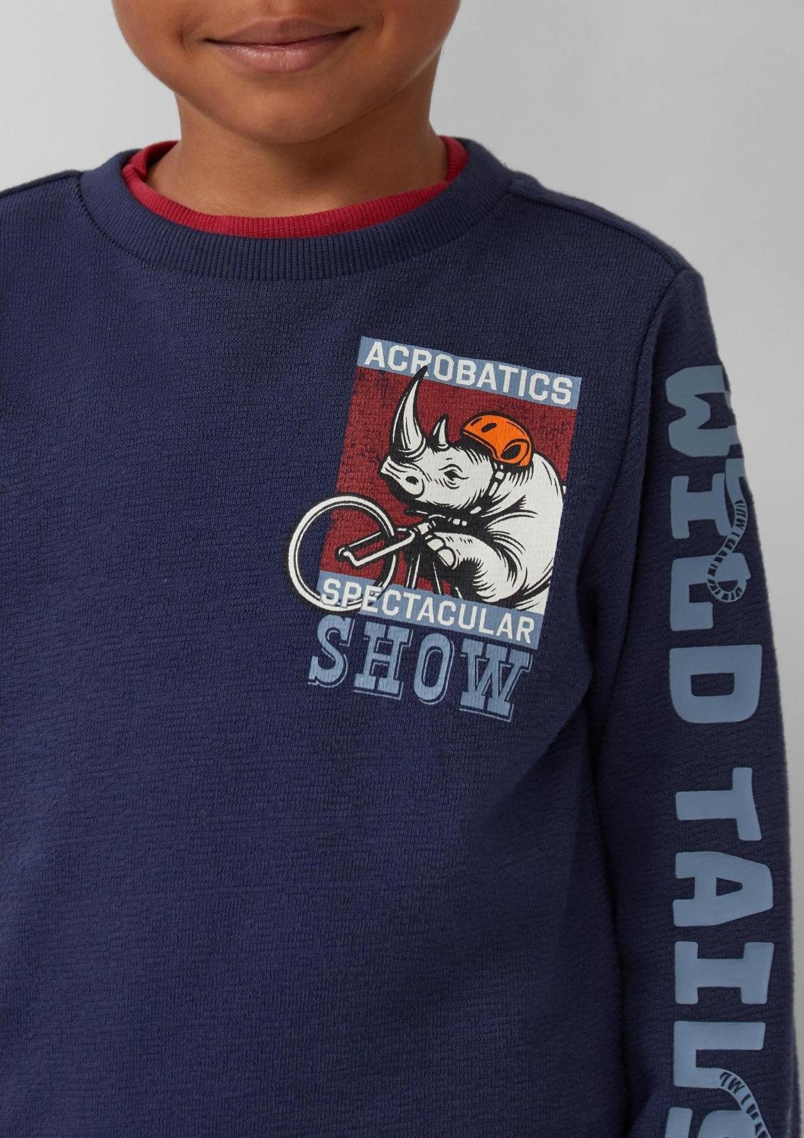 Джемпер s.Oliver Текстурований трикотажний з принтом на рукавах, спереду та ззаду, фото №3 Джемпер s.Oliver Текстурований трикотажний з принтом на рукавах, спереду та ззаду, фото №3