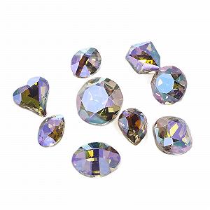 Стразы для ногтей Разные формы 3D Блестки Случайный цвет, 50 шт - Фото 1