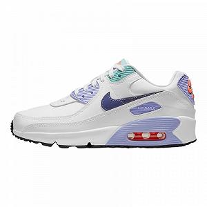 Кроссовки Nike Air Max 90 SE White Dark Purple Dust (GS) Размер 39 - Фото 1