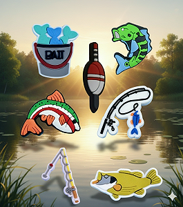 Джибитсы рыбалка и отдых рыболовные снасти рыба 7 шт аксессуары крокс украшение Dz_74_2 - Фото 1