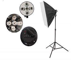 Набор постоянного студийного света софтбокс 60/90 на 5 ламп лампы 125W-5шт - Фото 1