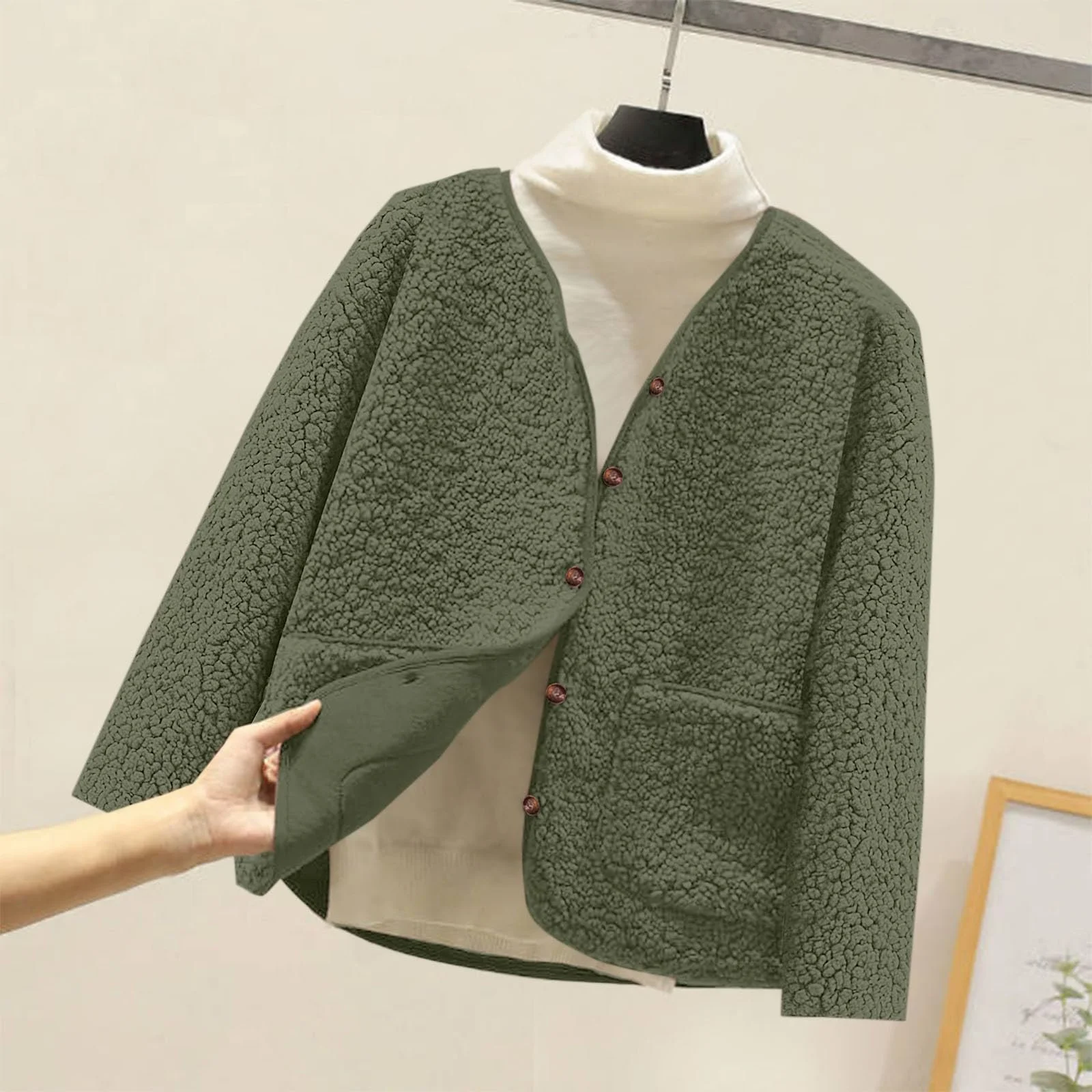 Жилет Teddy Fleece для девочек Однотонный Жилет из флиса на пуговицах Короткая куртка с V-образным вырезом Teddy Fleece Свободный Удобный Жилет Зимний Теплый Teddy Жилет Верхняя зимняя одежда Плюшевый Жилет Детская переходная куртка, фото №2 Жилет Teddy Fleece для девочек Однотонный Жилет из флиса на пуговицах Короткая куртка с V-образным вырезом Teddy Fleece Свободный Удобный Жилет Зимний Теплый Teddy Жилет Верхняя зимняя одежда Плюшевый Жилет Детская переходная куртка, фото №2