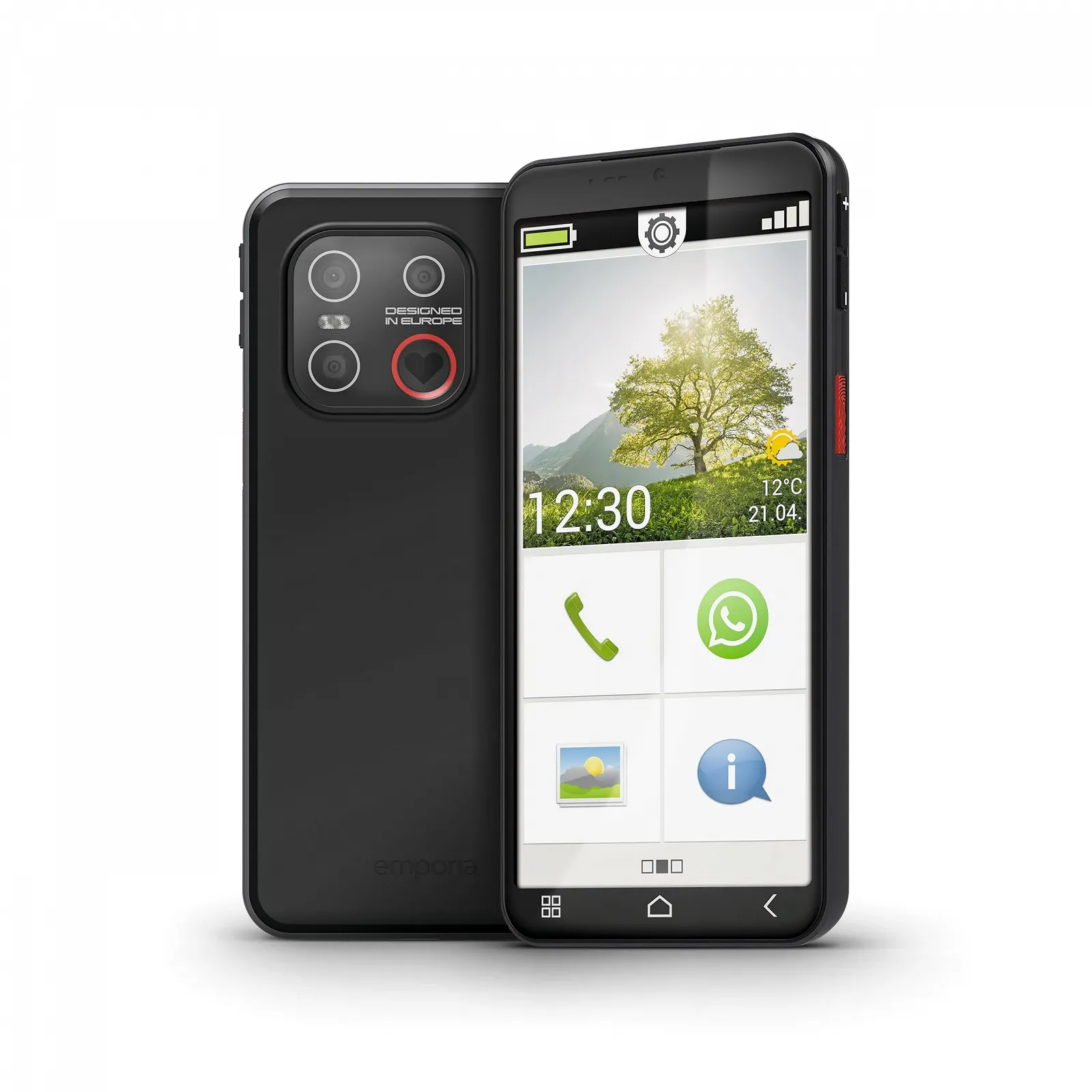 Смартфон emporia SMART.7lite Android 15 5.45 дюйм NFC Black, фото №3