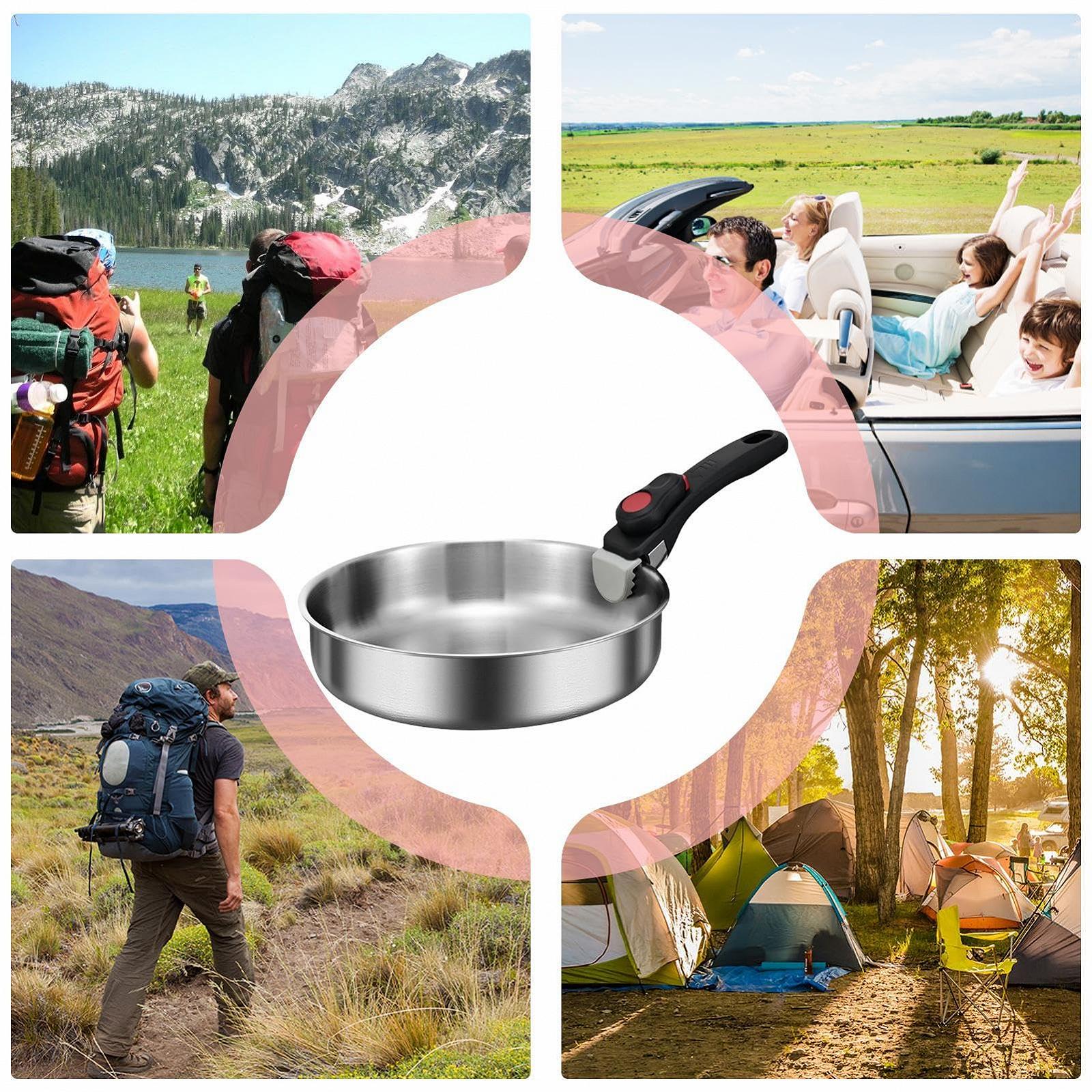 Пательня Non-Stick з нержавіючої сталі з знімною ручкою, фото №6