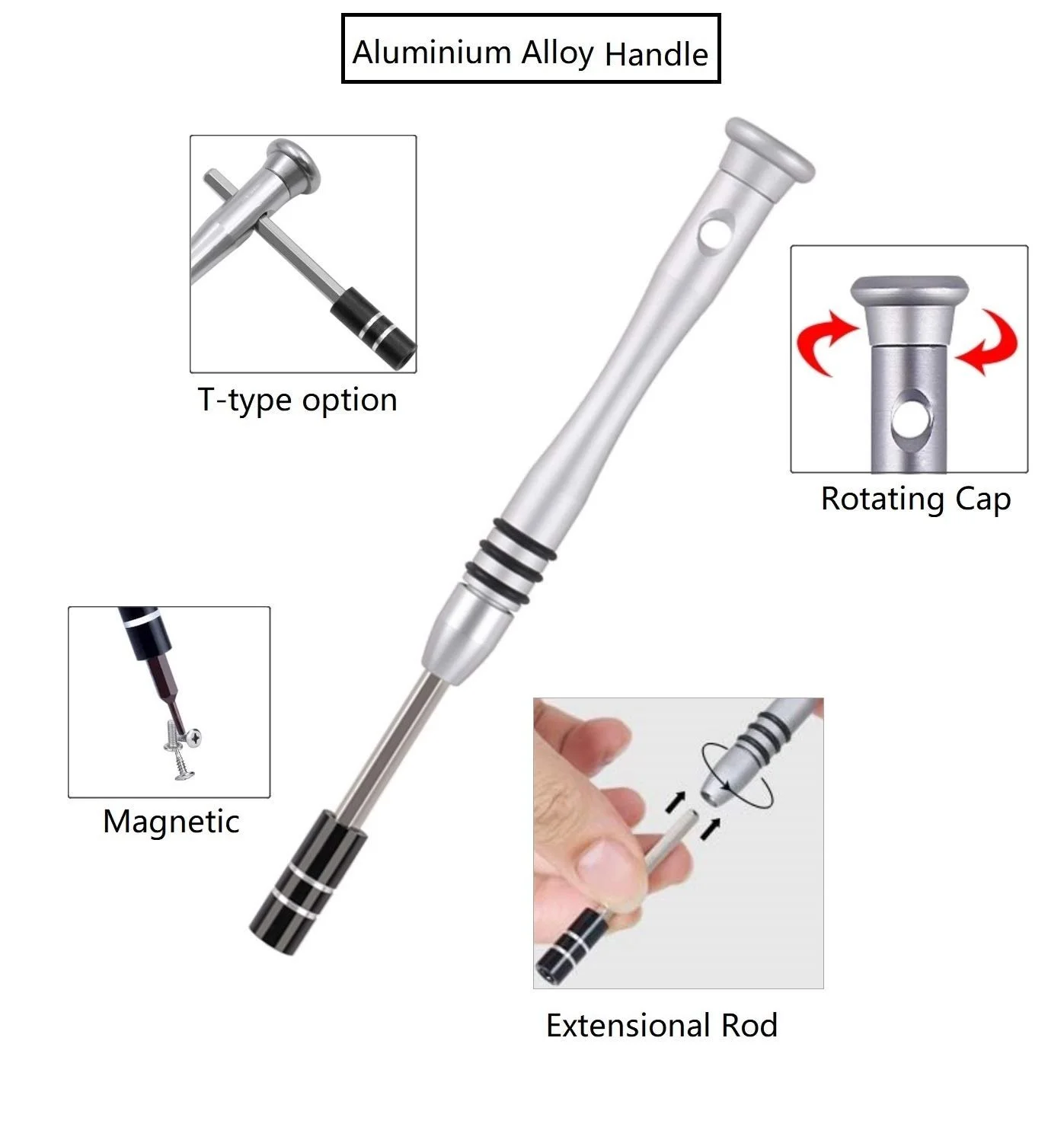 Набір викруток Linhon Precision 60 в 1 магнітний Torx S2 стальні біти, фото №4