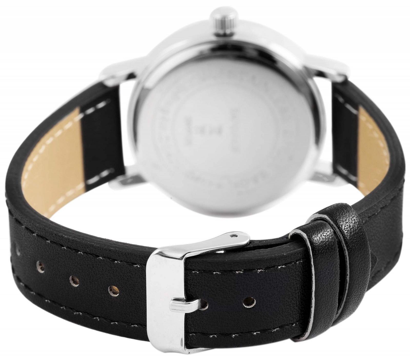 Мужские часы Bahnhof Черный Серебристый Аналоговые Кварцевые Металл Имитированная кожа черный Ремешок, фото №3