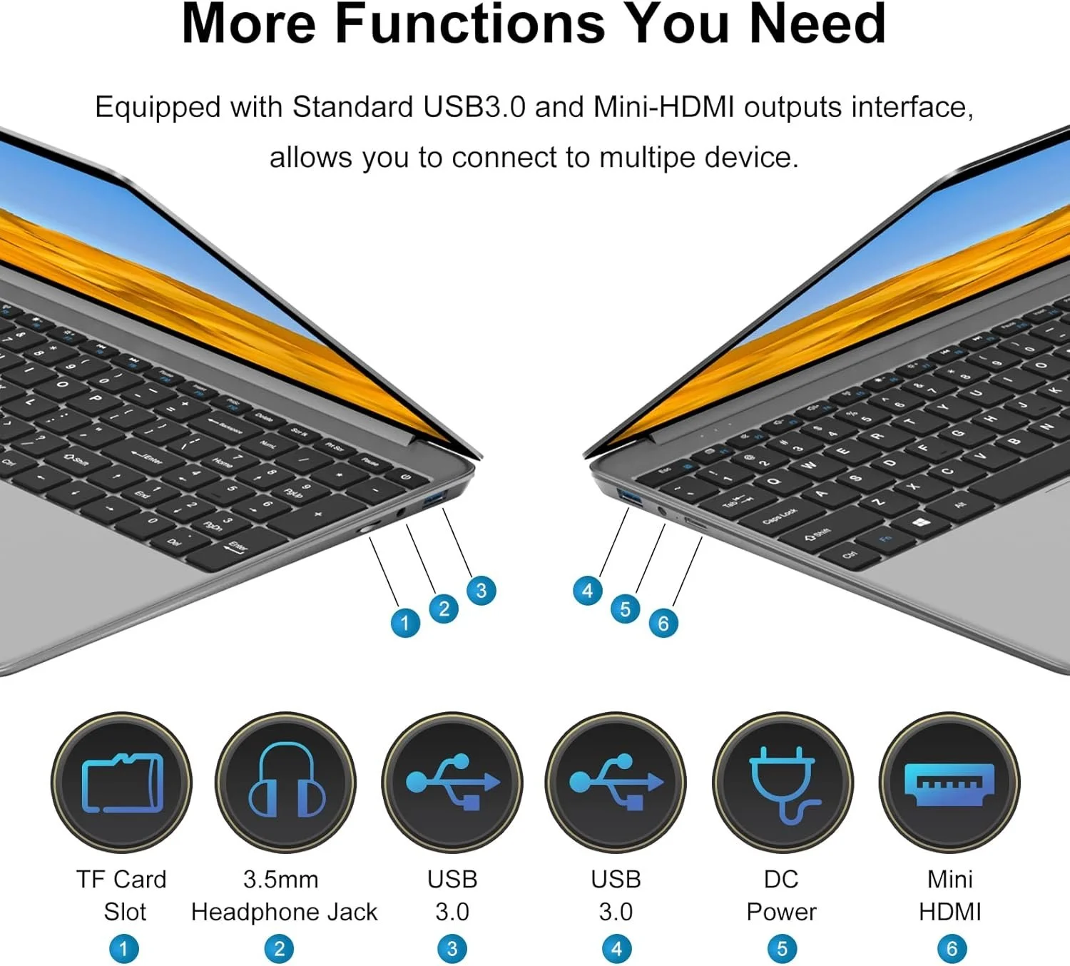 Ноутбук 15.6" Teclast F15 Plus Intel Celeron N4120 RAM 8GB SSD 256GB Win10 (UKR), фото №5