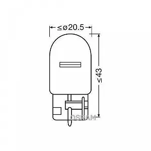 Лампа покажчика повороту OSRAM ORIGINAL 7505 передня, задня synthetic.ua - Фото 1