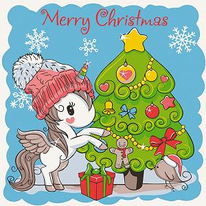 Картина за номерами Єдинорожка з деревом 15554-AC 30х30 - Фото 1