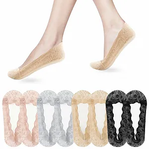 Балетки носки женские кружевные, 35-39 - Фото 1