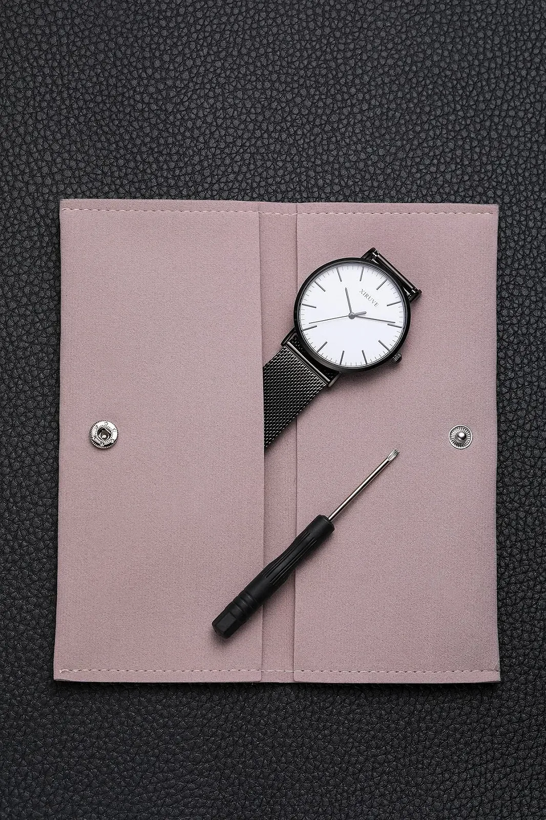 Наручные часы Ultra Thin Quartz Mesh Stainless Steel Minimalist, фото №4