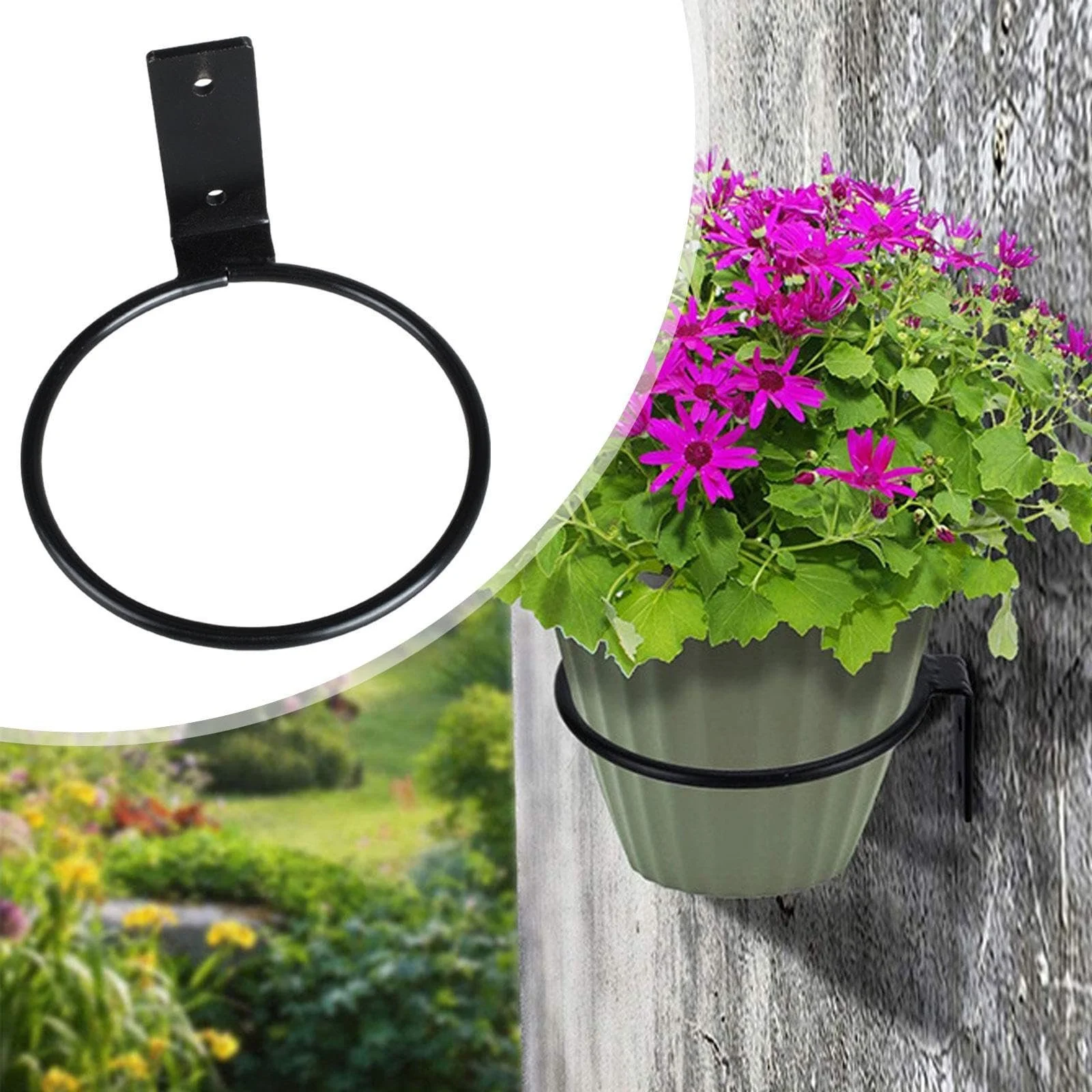 Кільце-тримач для квіткового горщика Металеве настінне, фото №3 Кільце-тримач для квіткового горщика Металеве настінне, фото №3