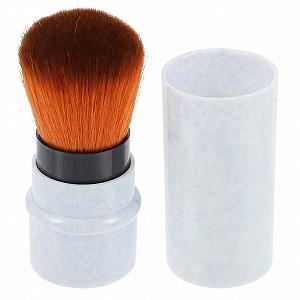 Кисть для макияжа Beaupretty Kabuki выдвижная для румян, для скул, для основы, многофункциональная, для растушевки, телескопическая, для хайлайтера, мраморная, портативная, для рассыпчатой пудры, синяя - Фото 1