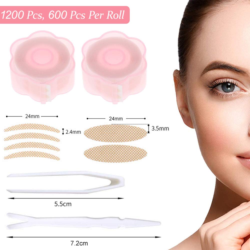 Набір Eyelid Tape 1200 штіз смужками для повік шкіряного кольору, фото №2