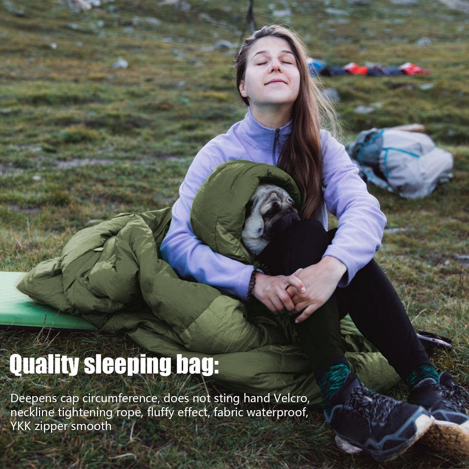 Спальний мішок Warm - легкий пуховий для кемпінгу, для подорожей, полювання, походів, водонепроникний, для холодного клімату, фото №3