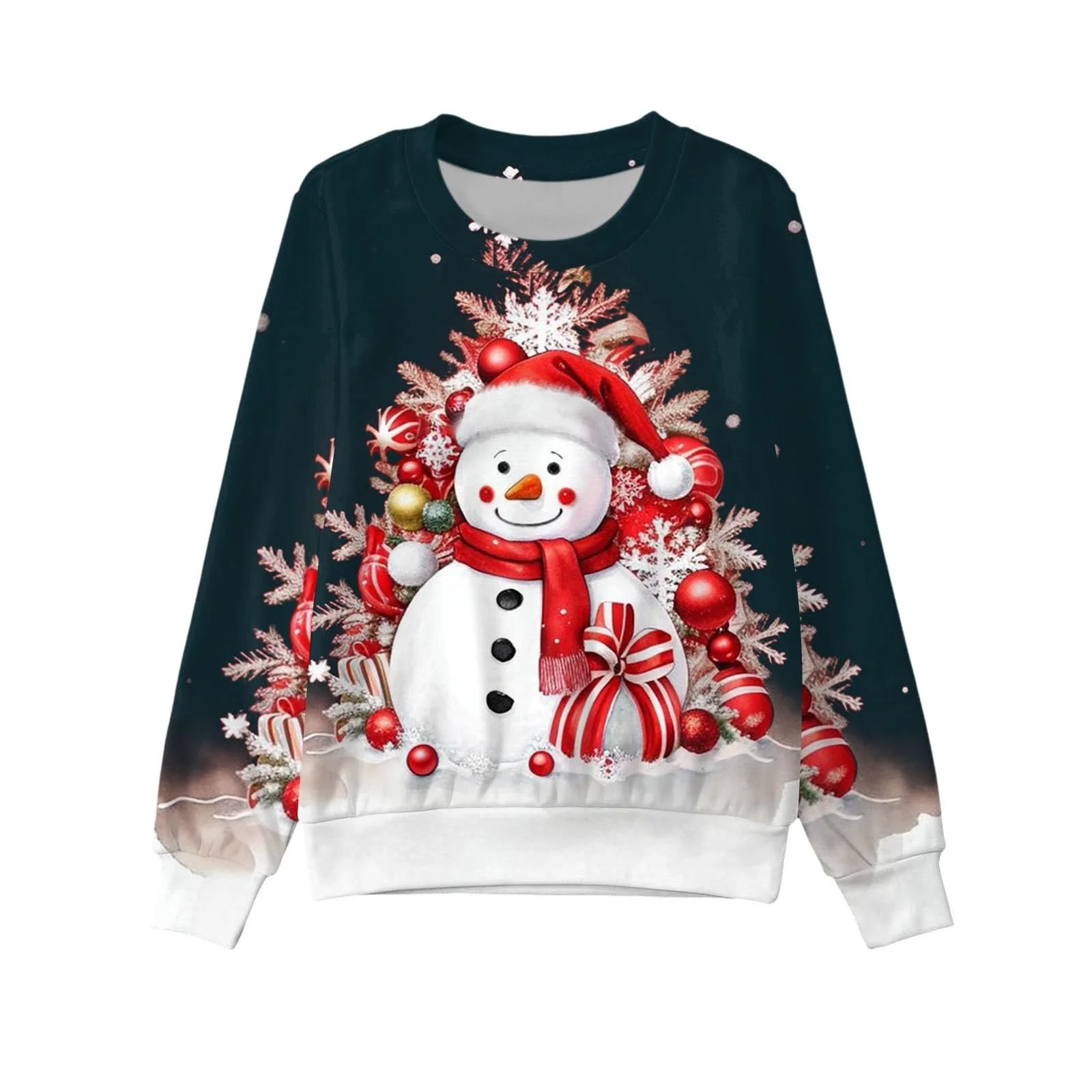 Різдвяний светр Generisch Snowman Print Різдвяний светр, фото №1