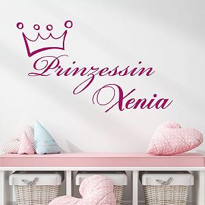 Наклейка на стіну GRAZDesign Princess Butterflies Іменна для дитячої кімнати 81 x 50 см 045 Світло-рожевий - Фото 1