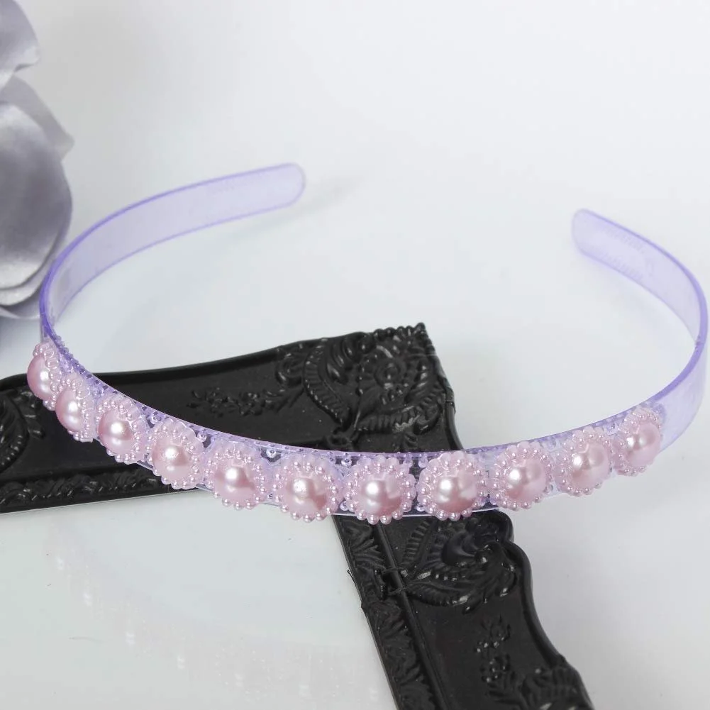 Обруч для волосся з квітами та бісером Designer Boho Lilac, фото №2