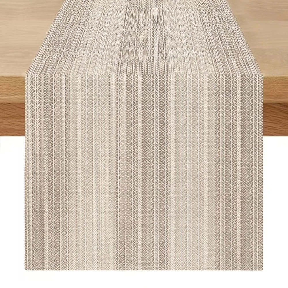 Ранер Striped 40 x 180 см Бежево-коричневий, фото №1 Ранер Striped 40 x 180 см Бежево-коричневий, фото №1