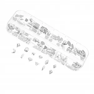 Украшения для ногтей FOMIYES с плоскими стразами различных форм для маникюра и декорирования - Фото 1