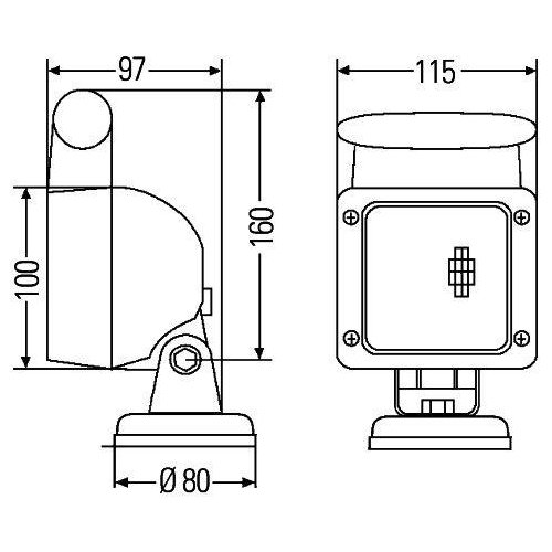 Робоча фара HELLA 1GA 007 506-667 для MACK CASE IH CLAAS, фото №3