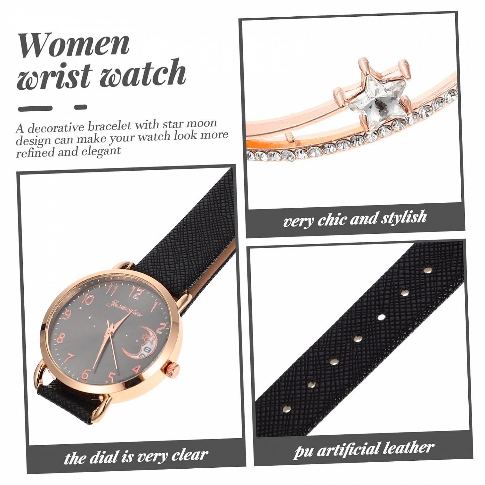 Жіночий годинник VALICLUD Місяць Маленький Золотий Білий, фото №7