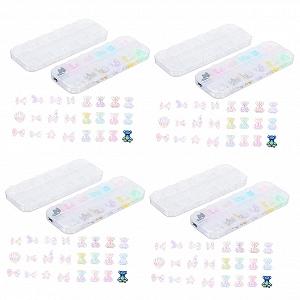 Украшение для ногтей 3D Бабочка и Медведь FOMIYES, 4 набора по 120 штук - Фото 1