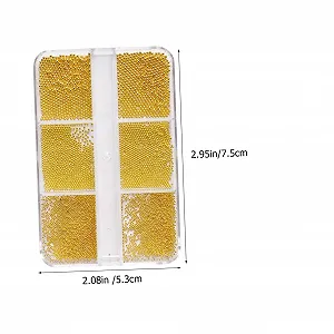 Набор украшений для ногтей (8 коробок) Healeved, стальные жемчужины для маникюра, женские икорные жемчужины, микро-шарики для ногтей synthetic.ua - Фото 1