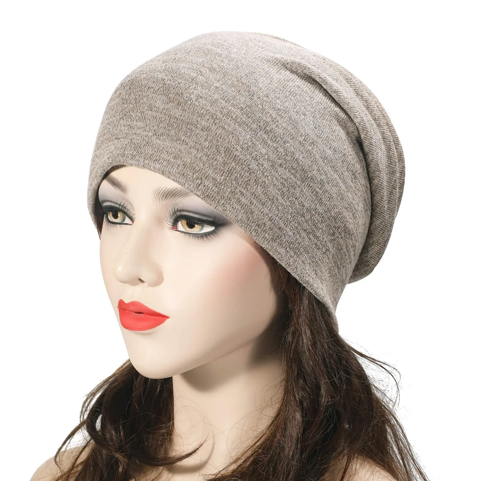 Летняя удлиненная шапка-бини ZLYC Легкая мягкая трикотажная, фото №2