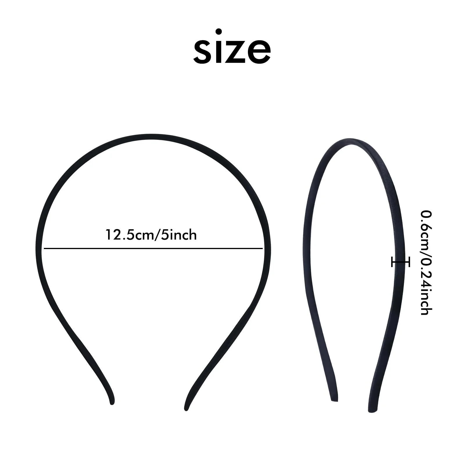 Обруч Cinaci Метал 6 мм Чорний, 40 шт, фото №5