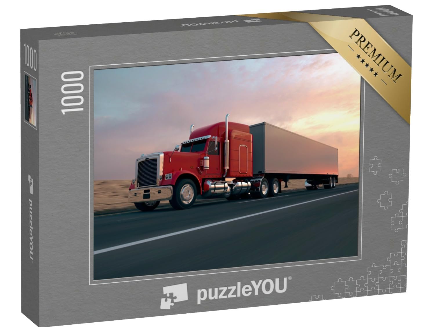 Пазл puzzleYOU Trucks & Trucks Puzzle Collection 18-колесный грузовик на дороге 1000 элементов, фото №1