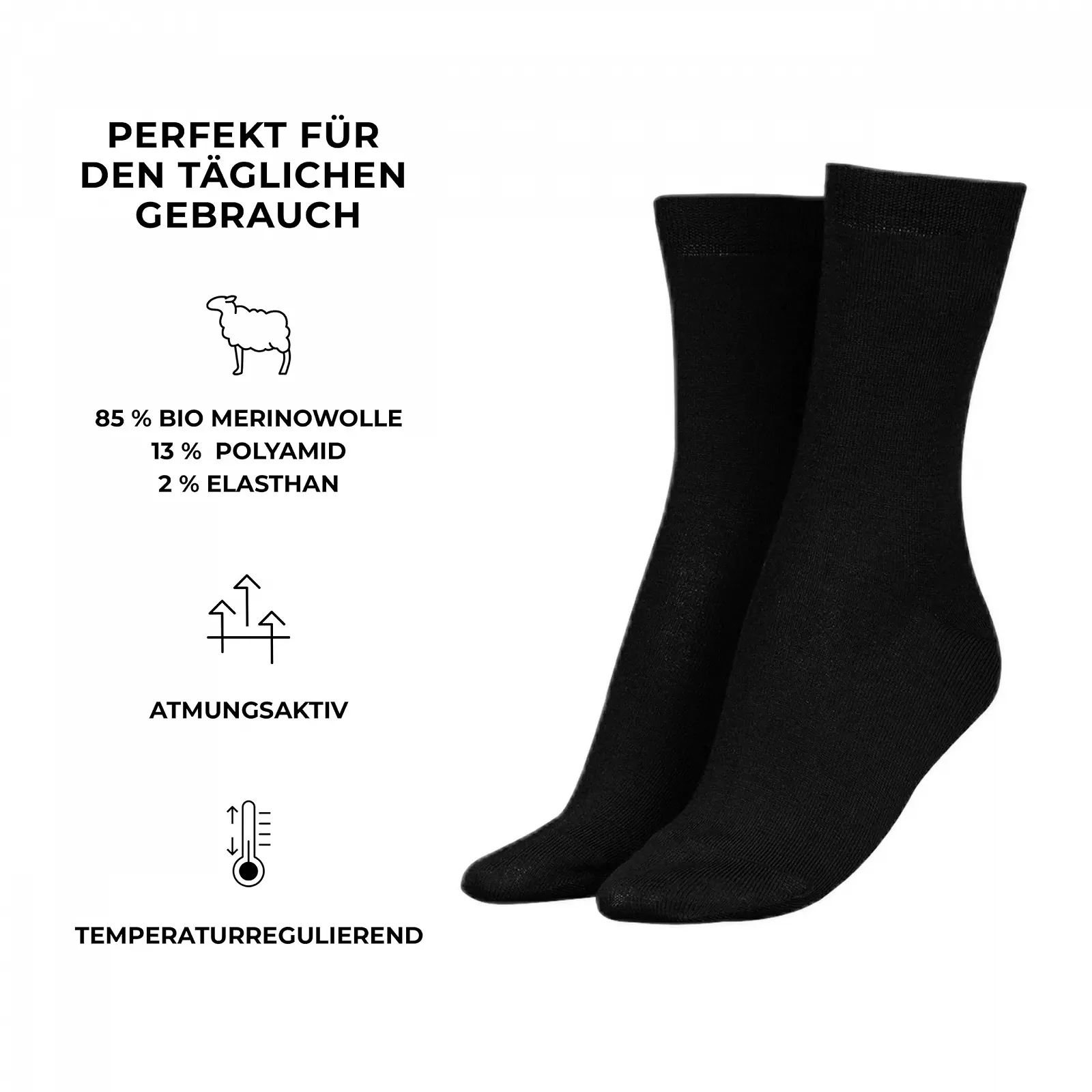 Шкарпетки Dilling з вовни мериноса, фото №2