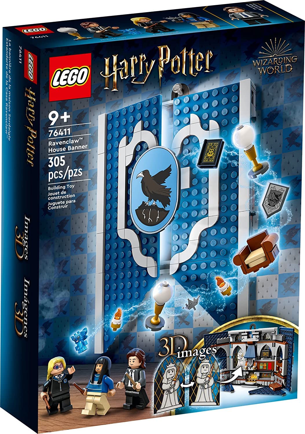Конструктор LEGO Harry Potter Set Hogwarts House Banner Ravenclaw 76411 + Hermione's Desk 30392 Polybag, фото №7