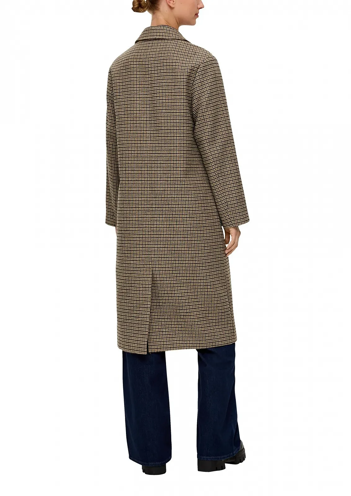 Пальто s.Oliver Картатий Змішана вовна, фото №4