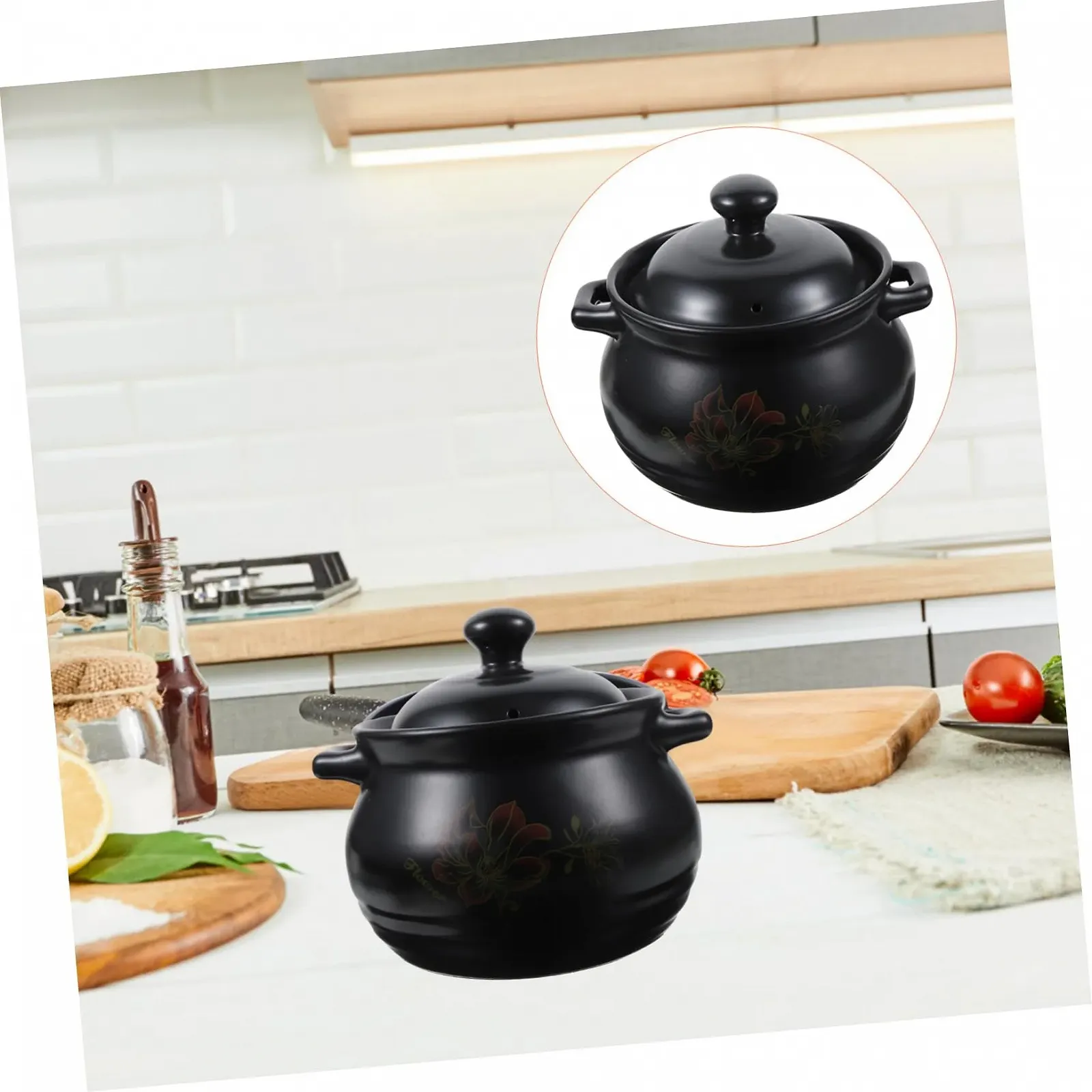 Каструля iplusmile 2 л Чорна з кришкою керамічна, фото №6 Каструля iplusmile 2 л Чорна з кришкою керамічна, фото №6