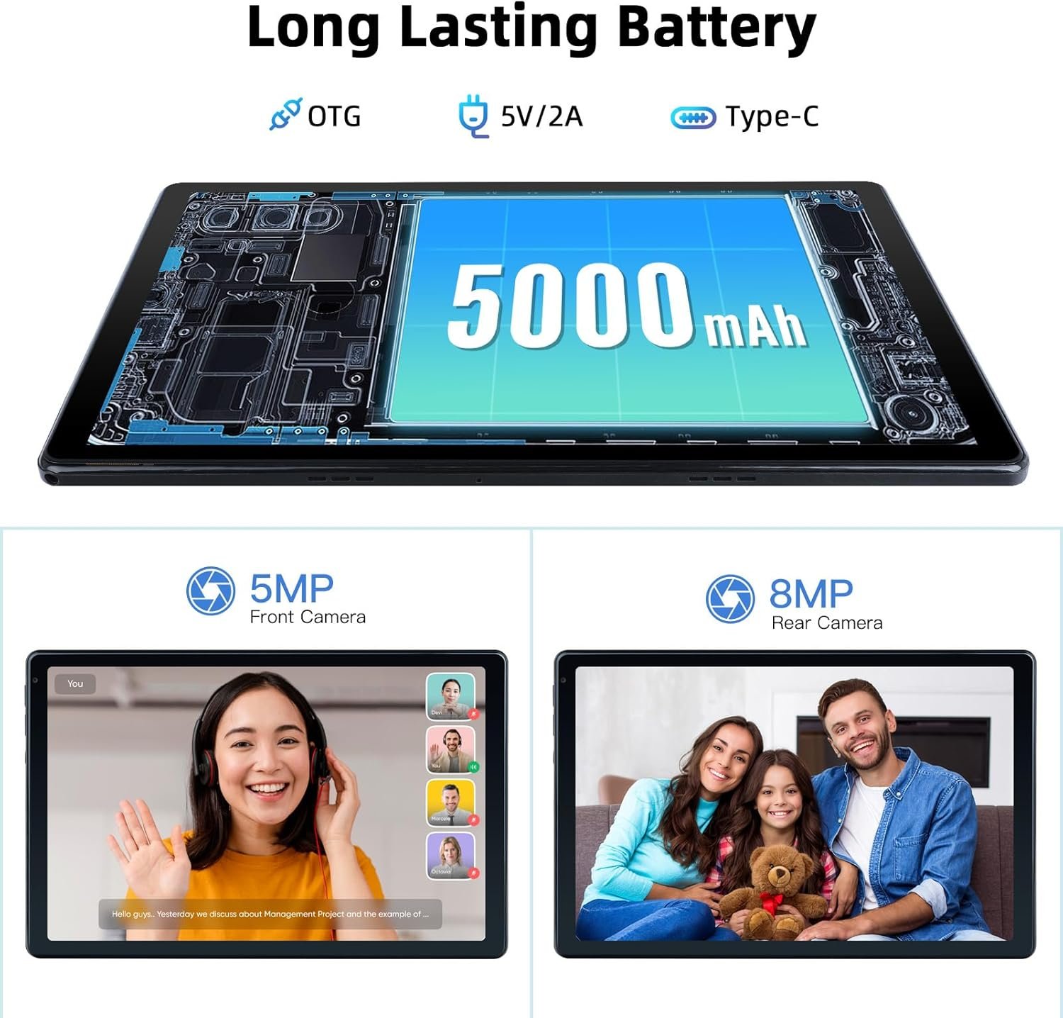 Планшет 10.1" Okaysea ‎OC101 (4+4)/128Gb 8 ядер Android 13 5000 mAh Черный, фото №7