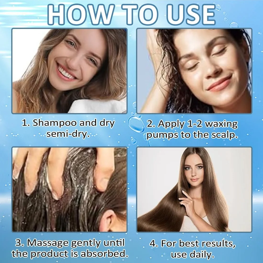 Ампула для волосся охолоджуюча, 2 шт. Сироватка для волосся з роликовим аплікатором, фото №4