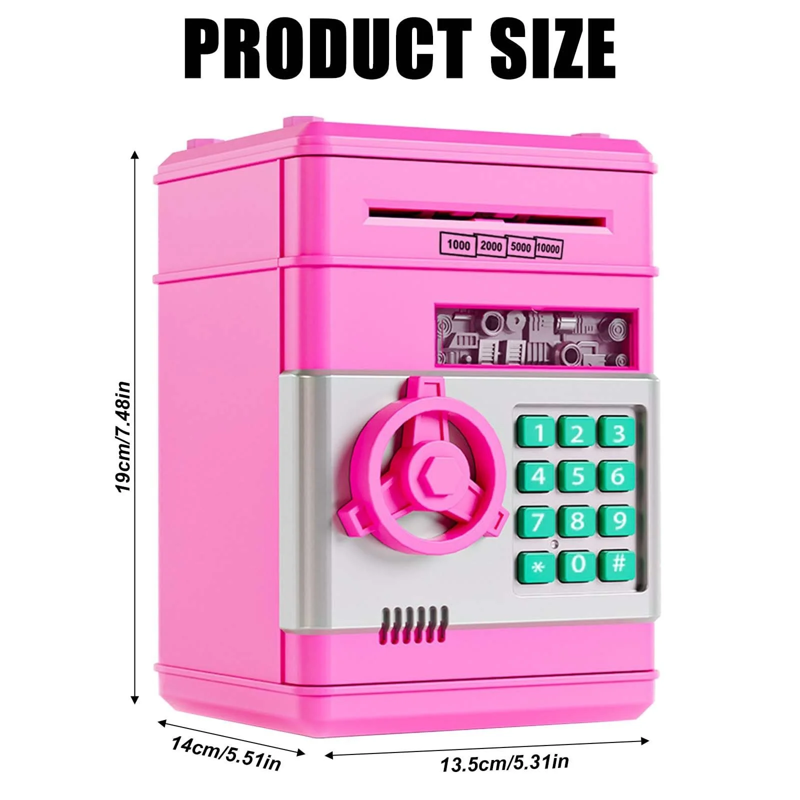 Скарбничка-сейф електронна дитяча банкомат з паролем та музикою, фото №2