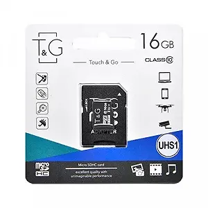 Карта памяти MicroSDHC 16GB UHS-I Class 10 T&G SD-adapter TG-16GBSD10U1-01