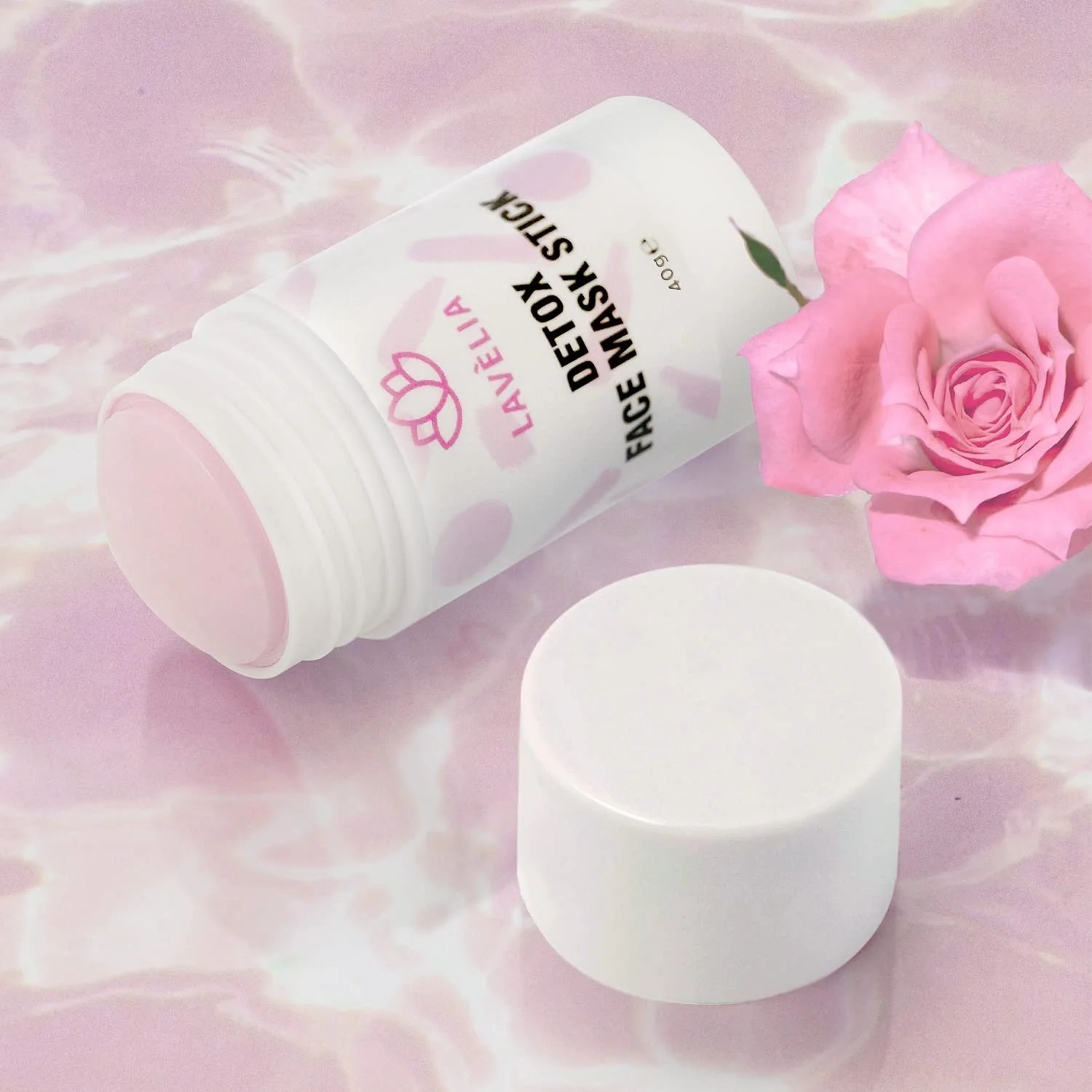 Маска для обличчя The Best Detox Ефект для глибокого очищення пор Біла глина, олія троянди та вітамін C+E, фото №5